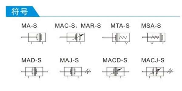 迷你气缸的形式符号