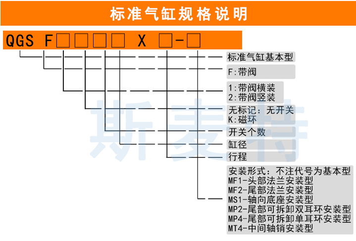 带阀标准气缸