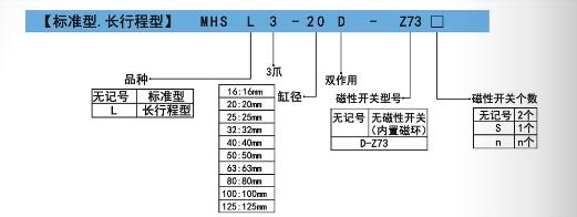 MHS3手指气缸订购码